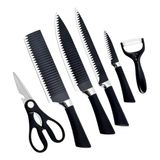 Kit Facas Chef Sharp Cozinha Forjada Para Carnes 6 Peças