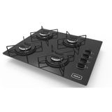 Cooktop 4 Bocas Bivolt Automático Realce Preto