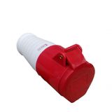 Tomada Industrial De Acoplamento Pendente 380vca Vermelho 16a 9h 2p+t