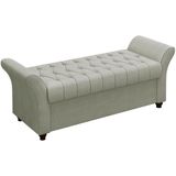 Recamier Calçadeira Bau 140 Cm Pes Mdf Ogeo Linho Sl 76 Peer Sl 76