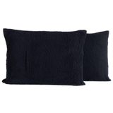 Par De Fronhas Em Sherpa Colorida 70cm X 50cm - Lã De Carneiro Cor Preto