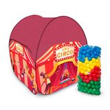 Barraca Infantil Circo Com 50 Bolinhas Resistentes - 75x75cm