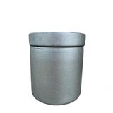 Vaso Cachepot De Vidro Decorativo Plantas Cinza Fosco