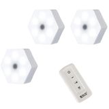 Luminaria Hexagonal Controle Led 5w Mesa Parede Decoraçao Sa