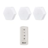 Luminaria Hexagonal Com Controle Kit 3und Led 5w Branco