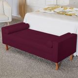 Recamier Baú Félix Solteiro 160 Cm Suede - Doce Sonho Móveis Bordô
