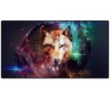 Mouse Pad Gamer Extra Grande Lobo Bordas Costuradas Base Ant