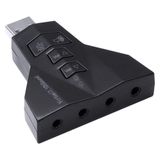 Adaptador Placa De Som Usb 4 Portas P2 Compativel C/ps3 A4