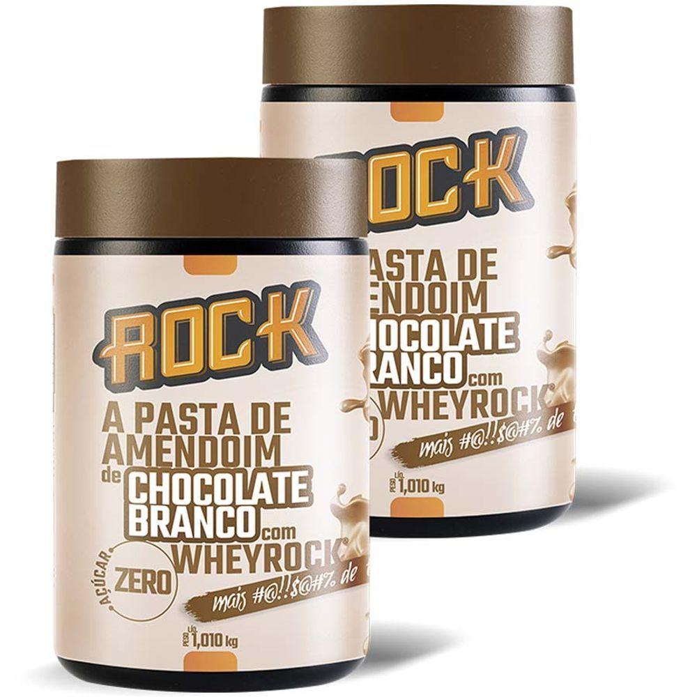 2x Pasta De Amendoim Whey Protein 1kg Chocolate Branco