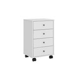 Mesa Cabeceira Casal Presence C/ 4 Gavetas Branco - Demóbile