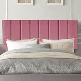 Painel Estofada Carla 160cm Queen Size Para Cama Box Quarto Suede Rosa Bebê - Gat Magazine