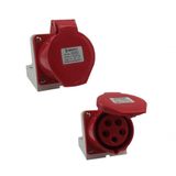 Tomada Industrial De Sobrepor 380vca Vermelho 16a 9h 2p+t