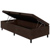 Base Box de Solteiro Portobel Noah com Baú e Revestimento em Tecido Poliéster 40x88x188cm