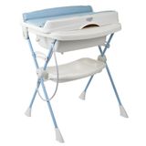 Banheira Burigotto Splash+ com Suporte e Trocador Baby Blue Azul Claro