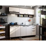 Cozinha 4 Pçs C/armários E Balcões Castanho C/pérola Off