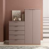 Cômoda Sapateira Roma com 2 Portas e 5 Gavetas Bartira