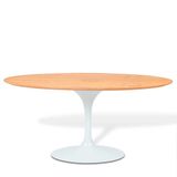 Mesa Saarinen Oval Freijó 160x90cm - Base Branca
