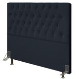 Cabeceira Cama Box Casal 160cm Diamante Sintético J02 Preto