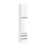 Mesa De Cabeceira Lado Esquerdo 1 Porta 2 Gavetas Branco