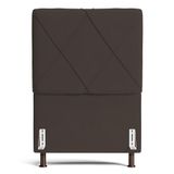 Cabeceira Cama Box Solteiro Dubai 90 Cm Suede Cor Marrom