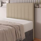 Cabeceira Cama Box Casal King Size Ivana 193cm Sintético Bege - Abmaza