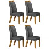 Kit 04 Cadeiras Sala De Jantar Ilheus Mdf Moveis Leifer