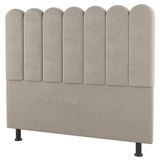 Cabeceira Cama Box Casal Queen Size Lana 160cm Linho Bege - Desk Design