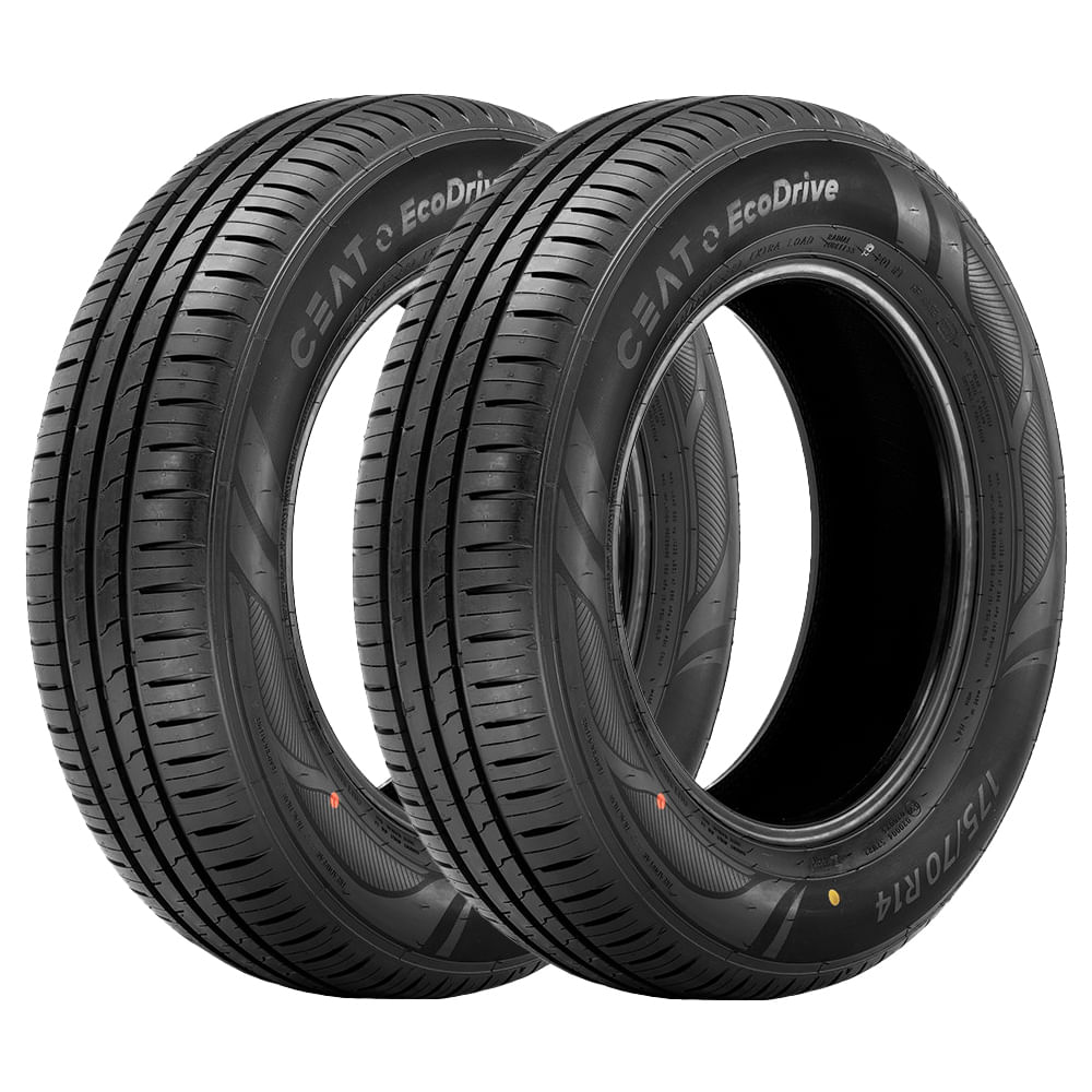 Jogo 2 Pneus Ceat Aro 14 Ecodrive 165/70r14 81t