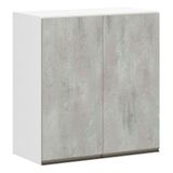 Armário Perola 70cm 2 Portas Branco Polar C/concreto