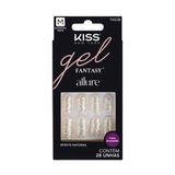 Unhas Postiças Kiss Ny Gel Fantasy Allure Quadrado Médio