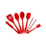 Kit Chef Silicone 7 Peças Oikos Vermelho