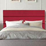 Cabeceira Estofada Argentina 140cm Casal Para Cama Box Quarto Corino Vermelho - Gat Magazine