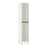 Paneleiro Simples 40cm 2 Portas Pérola Branco Polar C/legn