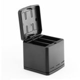 Carregador Triplo Storage Box Para Gopro 5 À 8 Black - Telesin