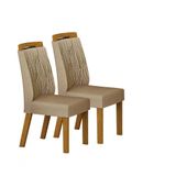 Kit 02 Cadeiras Sala De Jantar Ilheus Mdf Moveis Leifer