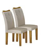 Kit 02 Cadeiras Sala De Jantar Clara Mdf Moveis Leifer
