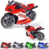 Moto Miniatura Vermelha De Brinquedo Infantil Com Fricção