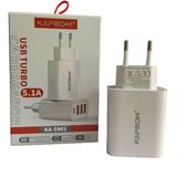 Fonte Carregador Turbo Branco Entrada Usb E Tipo C - Ka-5901