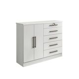 Cômoda 2 Portas 5 Gavetas Cronos D&#39;doro Branco