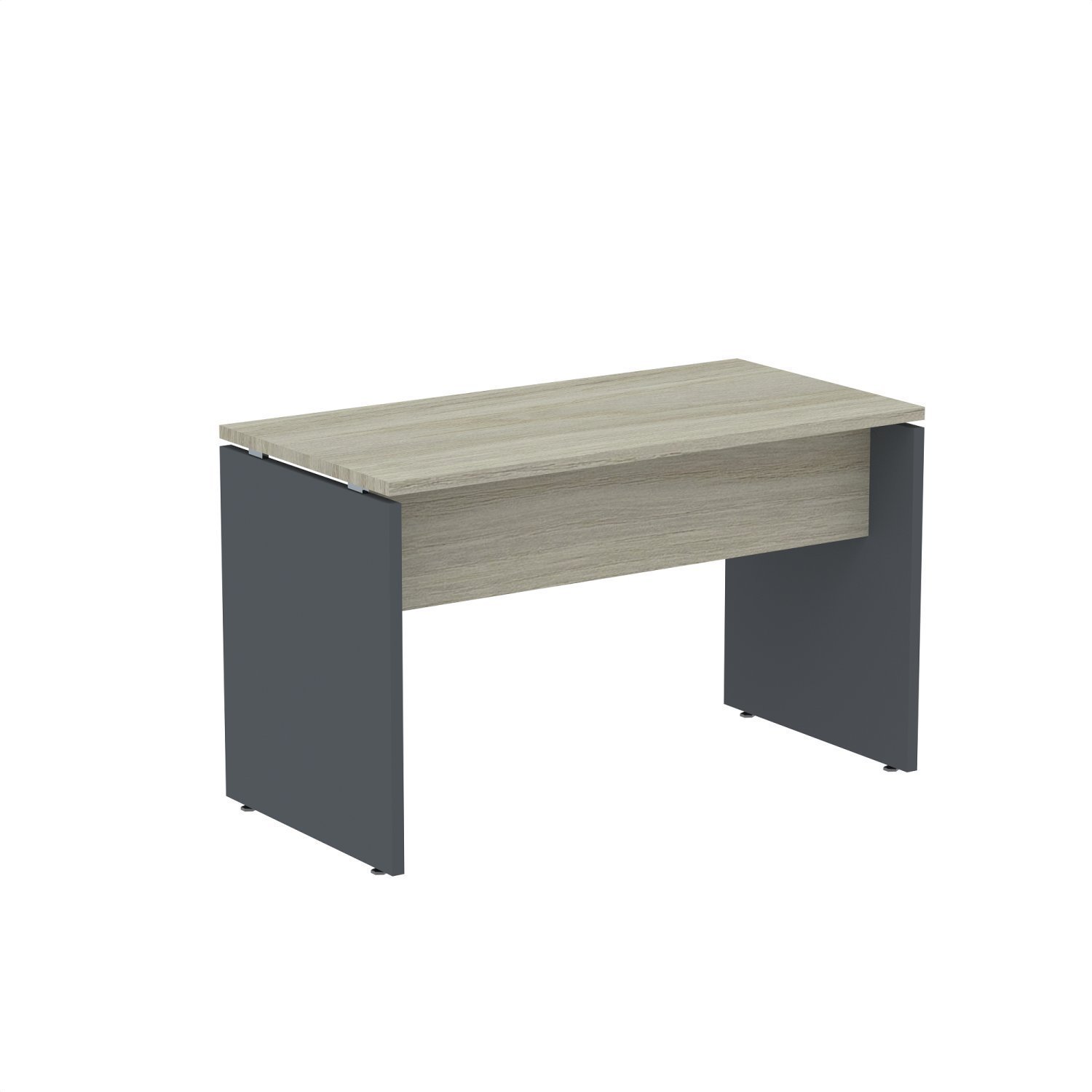 Mesa Para Escritório Retangular 120cmx60cm P25 Nogueira Casablanca/branco