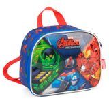 Lancheira Avengers Mech Strike Escolar - Azul 22x23x9cm