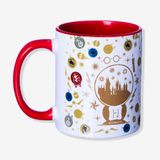 Caneca Natal Harry Potter 350ml Porcelana Divertida