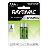 Pilha Recarregável Eco Aaa2 Rayovac C-2 Unid. - Pç - 2