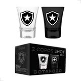 Copos De Shot Tequila Botafogo 60ml - Conjunto 2 Copos - Vidro De Alta Qualidade
