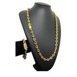 Cordão Cadeado 8mm Com Pulseira Correnti Cadiado
