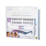 Kit Cílios Postiços Falscara Kiss Ny - Diy Com Aplicação Intuitiva - 24 Wisps Short, Medium, Long -