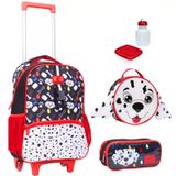 Mochila Escolar Infantil Rodinhas Dog Pet 2 Em 1 - Grande