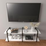 Rack Prateleira Industrial Estante Tv Sala Suspeso Retro Moderno Simples Pequeno 55 Branco Off White