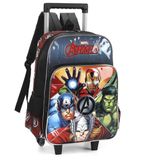 Mochila Carrinho Avengers Preto Luxcel 41x30x14cm 17,2l