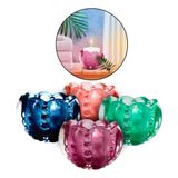 Castiçal Porta Vela Vidro Redondo Decorativo Cores Sortidas